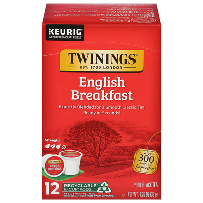 Cápsulas K-Cup de té negro Twinings English Breakfast
