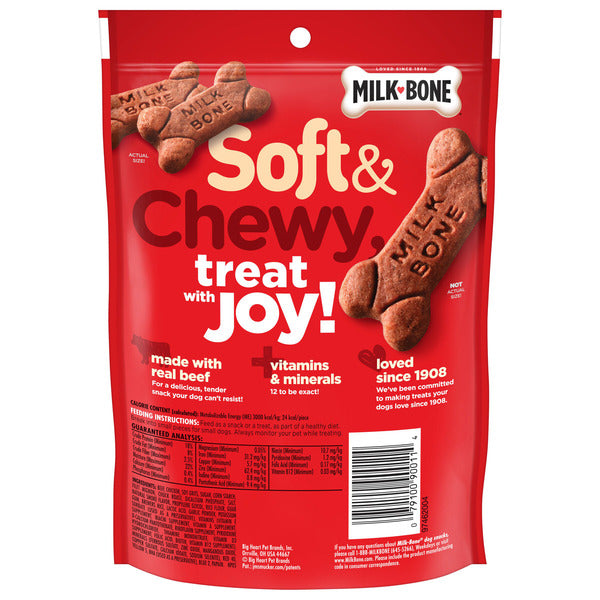 Friandises pour chiens Milk-Bone, tendres et moelleuses, recette de boeuf et de filet mignon
