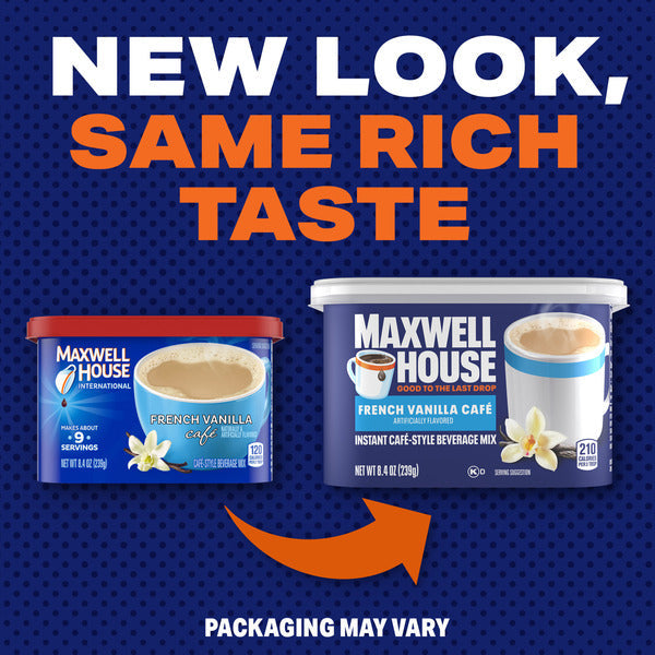 Mezcla de Bebida Instantánea Maxwell House Café Vainilla Francesa