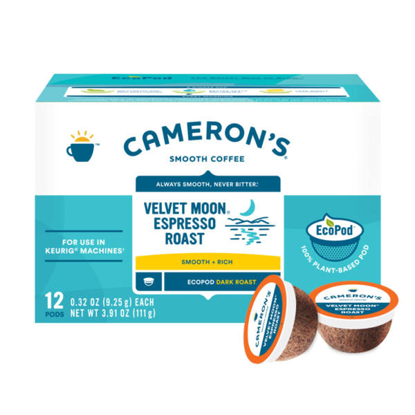 Cameron's Coffee EcoPods, Velvet Moon Dark Roast Coffee Pods