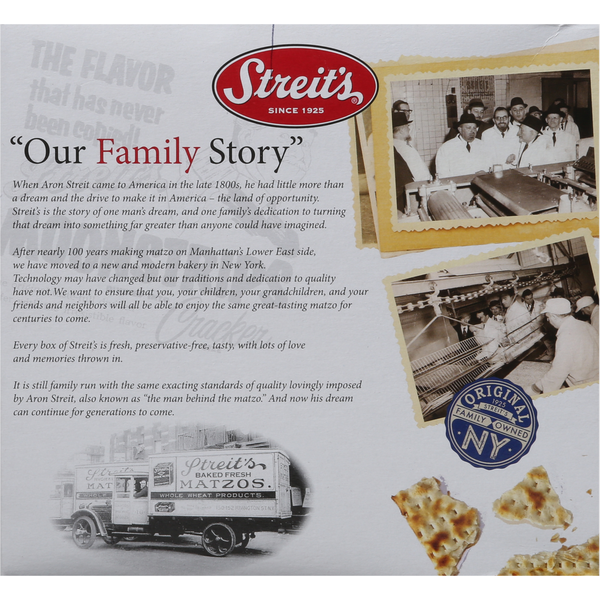 Matzos de Streit's, ligeramente salados