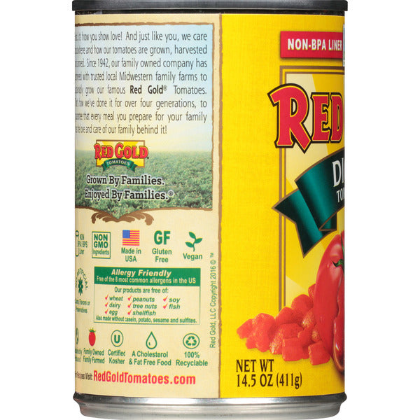 Tomates Diced Red Gold - Calidad Premium