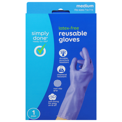 Gants de ménage grands sans latex Simply Done