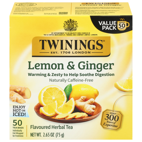 Twinings Lemon & Ginger Herbal Tea Value Pack