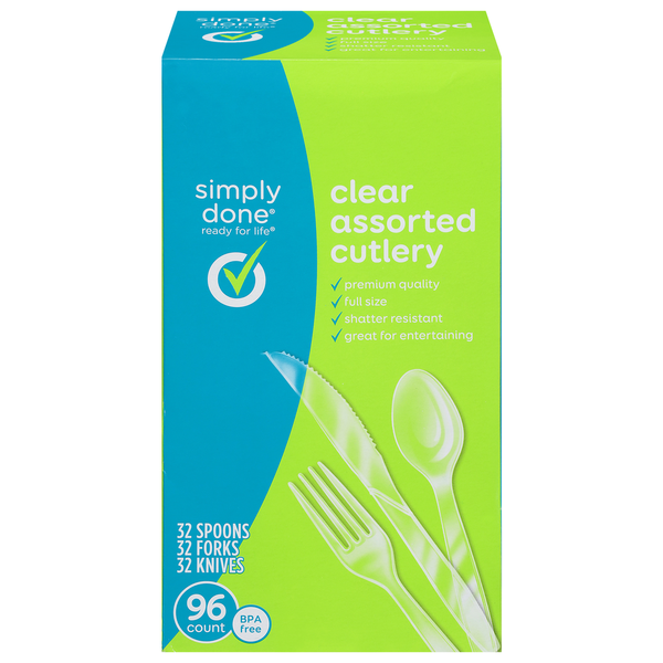 Simply Done Assorted Clear Cutlery Set
