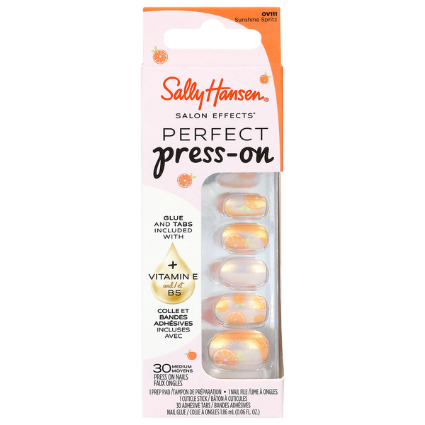 Sally Hansen Sunshine Spritz Ongles Press On Parfaits Moyens