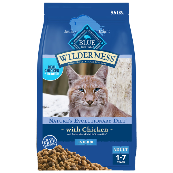 Blue Buffalo Wilderness Nourriture Sèche Haute Protéine pour Chats d'Intérieur - Poulet