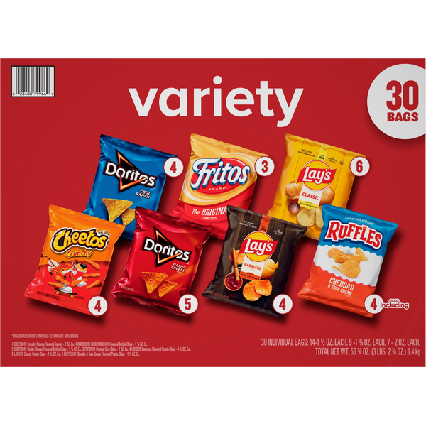 Pack de variété de collations Frito Lay assorties