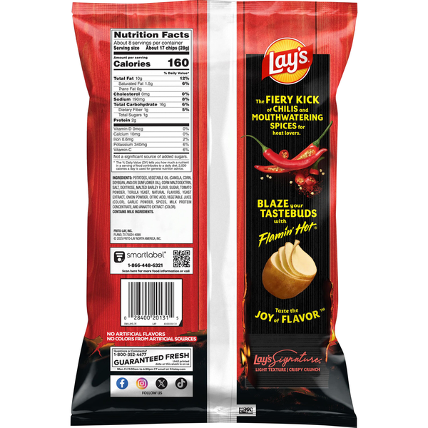 Chips de pomme de terre Lay's Flamin' Hot