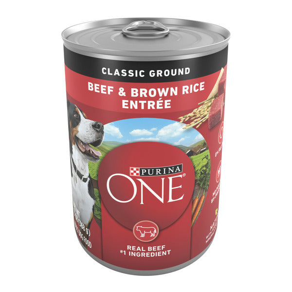Purina ONE Classic Viande de Boeuf Hachée et Riz Brun pour Chiens