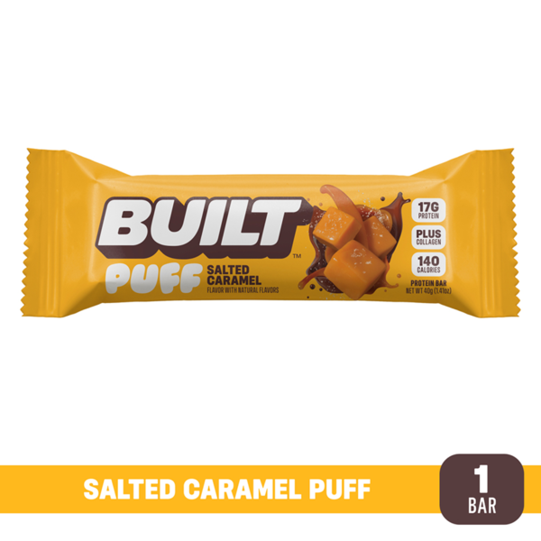 BUILT Puff Protein Bar - Salted Caramel Flavor