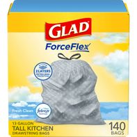 Sacs à ordures à cordon Glad ForceFlex, 13 gallons