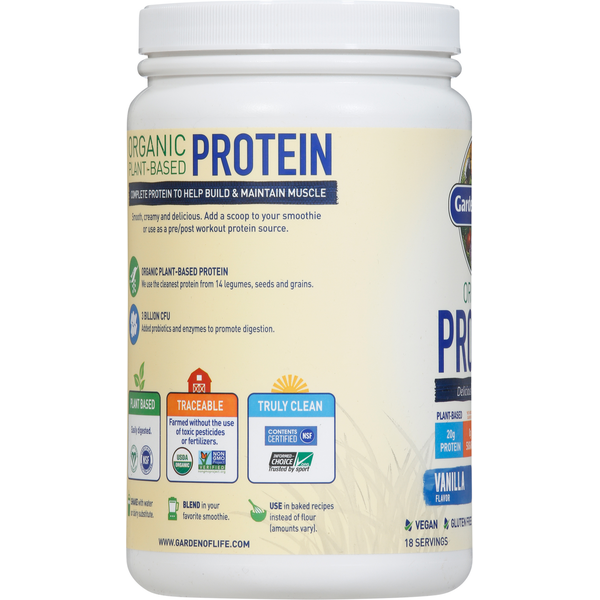 Shake de Protéine Bio Garden of Life - Saveur Vanille
