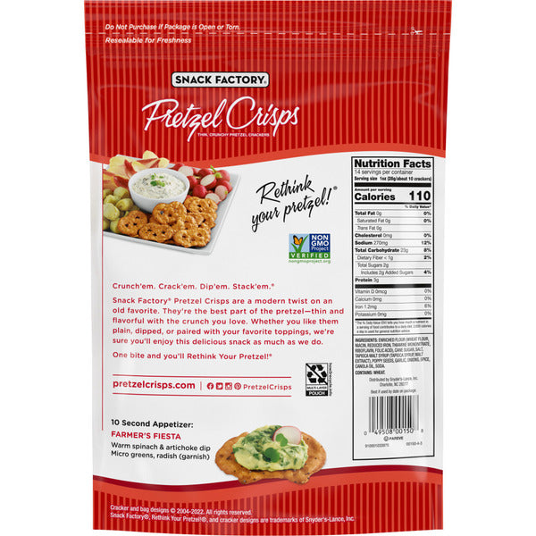 Snack Factory Everything Pretzel Crisps