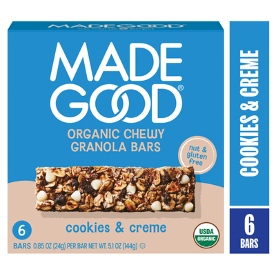 Barras de Granola MadeGood Cookies & Crème