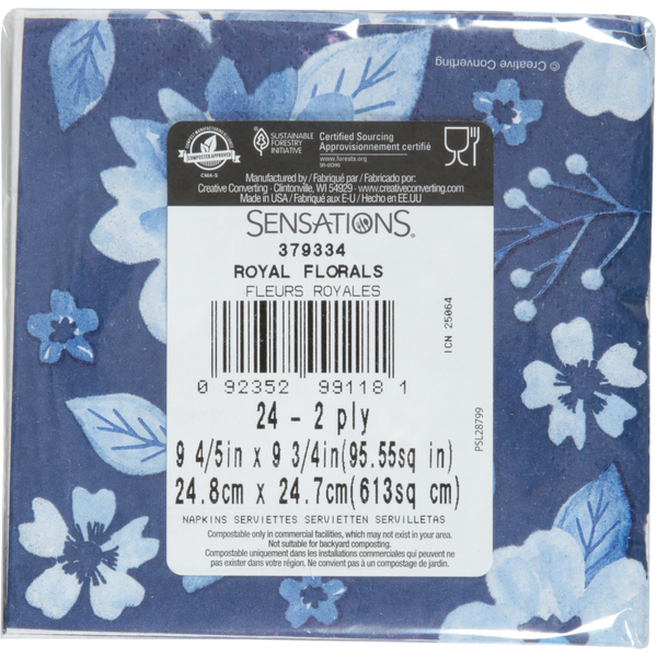 Servilletas de 2 capas y 2 caras Sensations Royal Florals