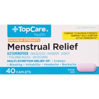 TopCare Menstrual Relief Caplets - Maximum Strength