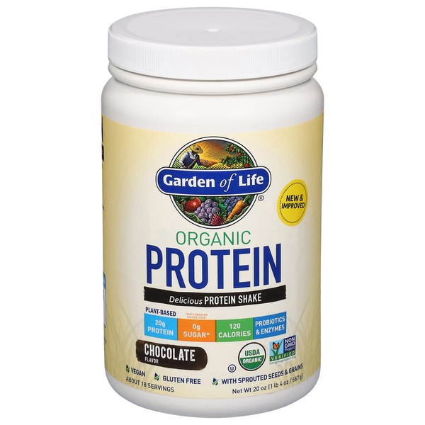 Shake protéiné biologique Garden of Life - Saveur chocolat
