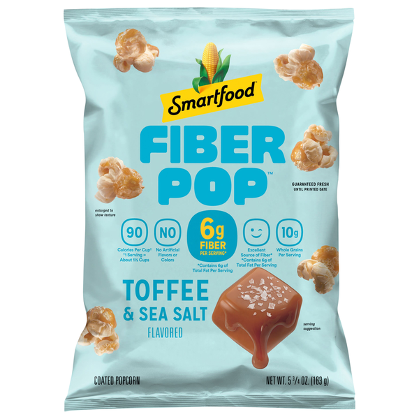 Smartfood Fiber Pop Caramel et Popcorn au Sel de Mer