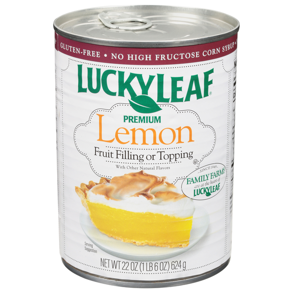 Relleno o cobertura de fruta de limón premium Lucky Leaf