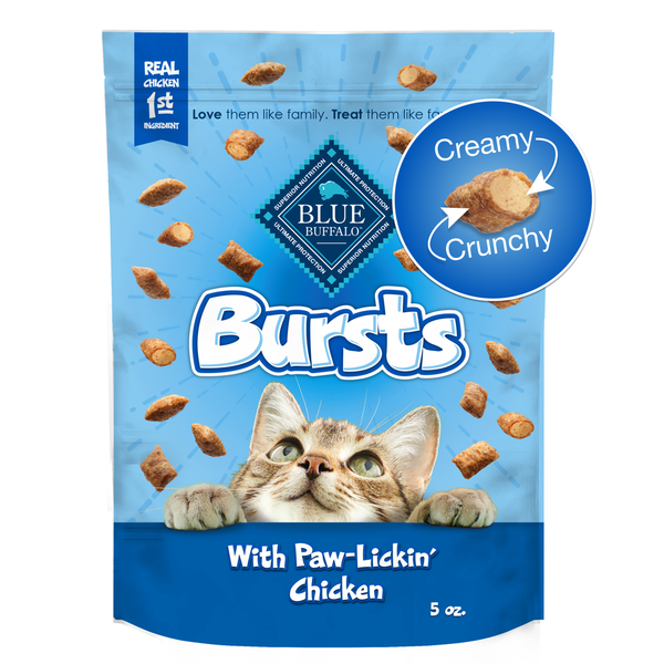 Blue Buffalo Bursts Crunchy Cat Treats - Sabor a Pollo