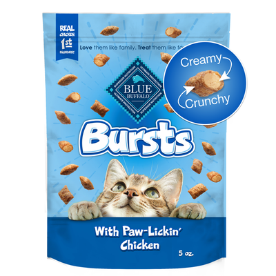 Blue Buffalo Bursts Crunchy Cat Treats - Sabor a Pollo