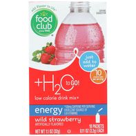 Bebida Energética Food Club +H2O To Go!, Fresa Silvestre