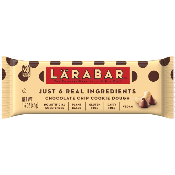 LÄRABAR Barra de Frutas y Nueces Sabor Masa de Galleta con Chispas de Chocolate