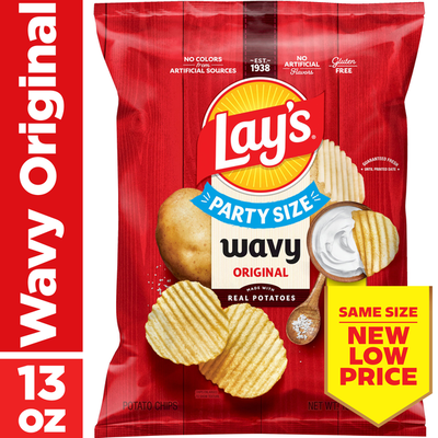 Lay's Wavy Original Tamaño Fiesta Papas Fritas