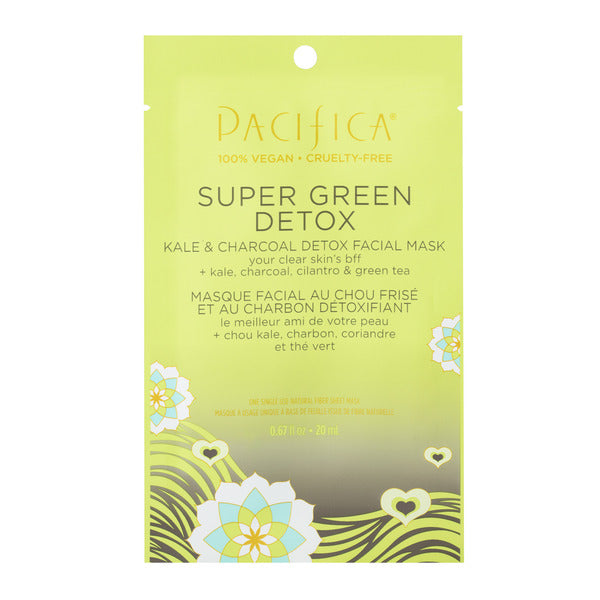 Mascarilla Facial de Hoja Detox Super Verde de Pacifica - Vegana