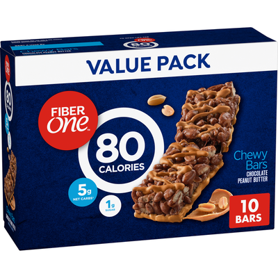 Fiber One 80 Calorie Chocolate Peanut Butter Snack Bars