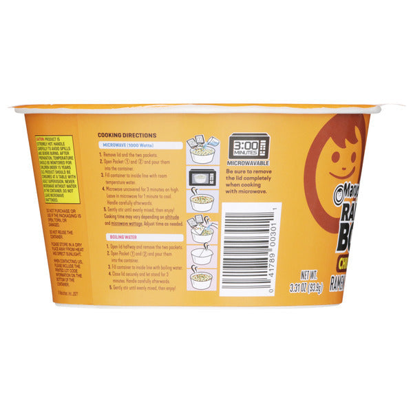 Bol de soupe de nouilles ramen au goût de poulet Maruchan