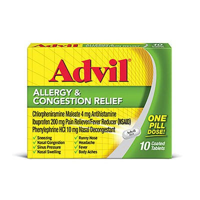 Médicament Advil pour le soulagement des allergies et de la congestion