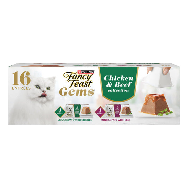Pack de variété de nourriture pour chat Fancy Feast Gems Pâté - 8 boîtes