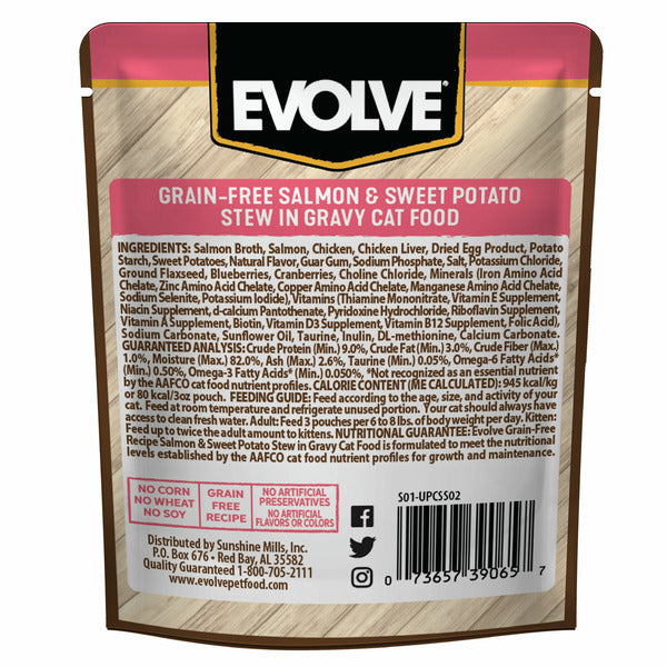 EVOLVE Grain Free Salmon & Sweet Potato Stew in Gravy
