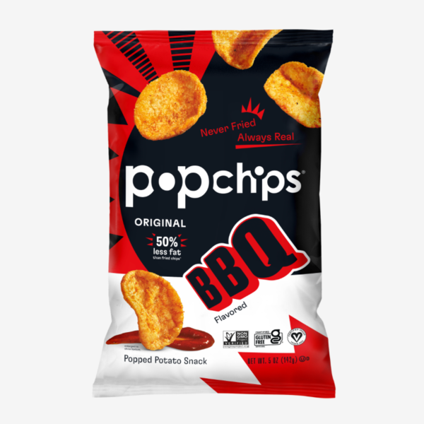 Popchips BBQ Potato Chips - Low Calorie & Gluten Free Snack