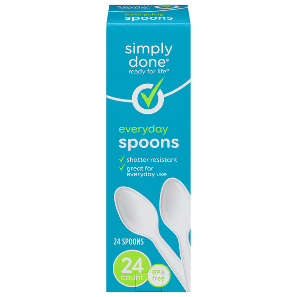 Simply Done Heavy Duty White Spoons