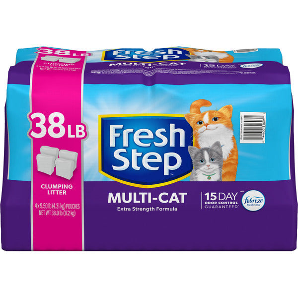 Litière agglomérante Fresh Step - Formule extra forte pour plusieurs chats