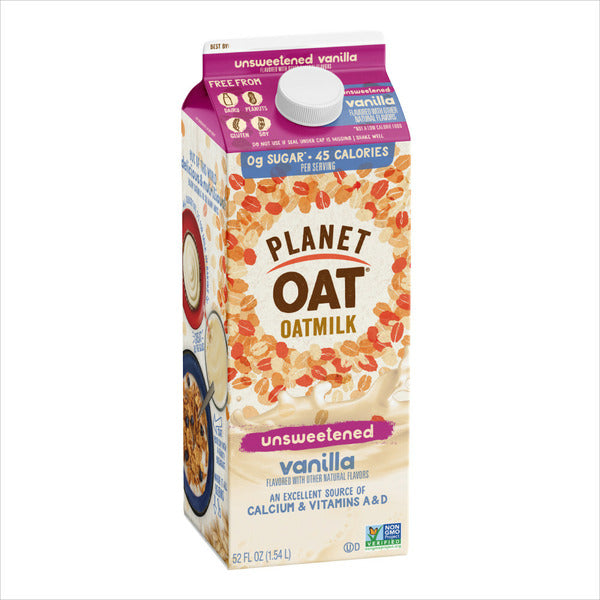 Planet Oat Leche de Avena Sin Azúcar con Sabor a Vainilla