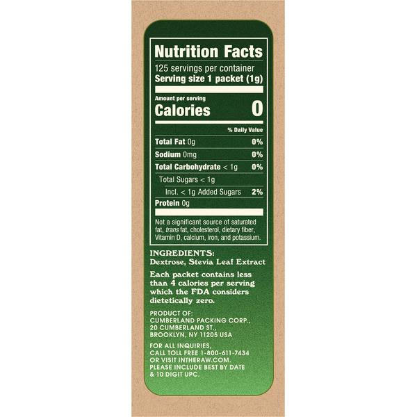 Mélange d'édulcorant zéro calorie Stevia In The Raw Bonus Pack