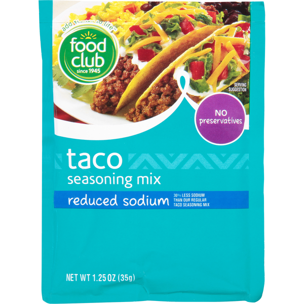 Mélange d'assaisonnement pour tacos à faible teneur en sodium Food Club