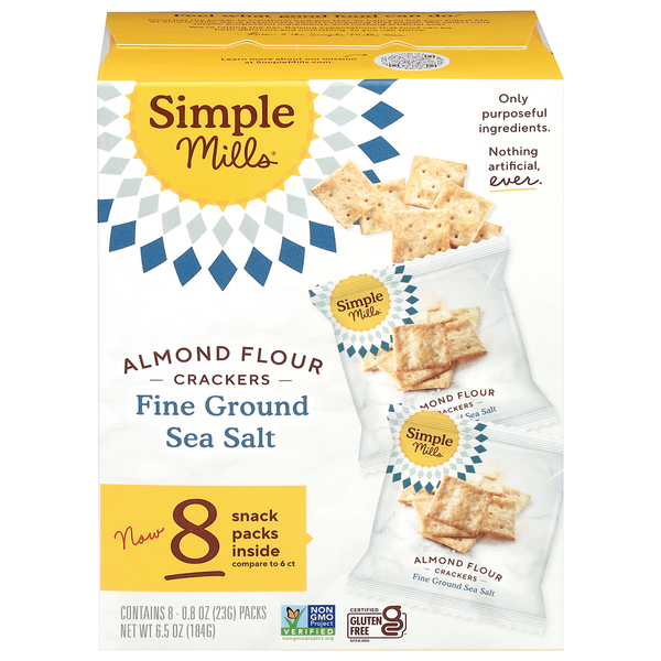 Crackers à la farine d'amande Simple Mills avec sel de mer