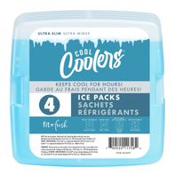 Fit+Fresh Cool Coolers Slim Ice Packs, Blue