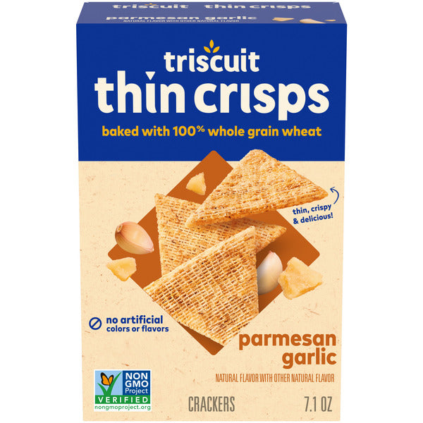 TRISCUIT Thin Crisps Parmesan Garlic Crackers - 7 oz