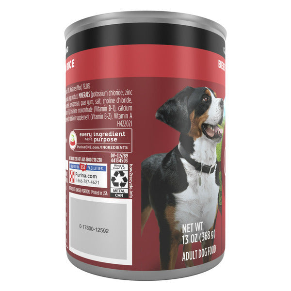 Purina ONE Classic Viande de Boeuf Hachée et Riz Brun pour Chiens