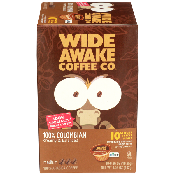 Wide Awake Medium Roast Colombian Coffee Pods
