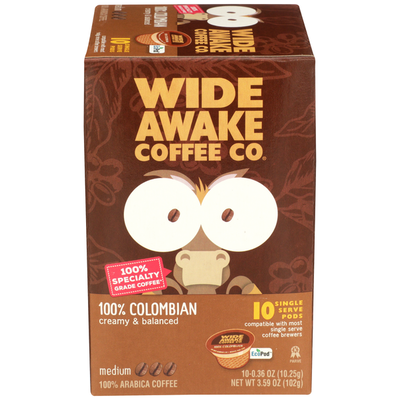 Café en dosettes colombiennes Wide Awake à torréfaction moyenne
