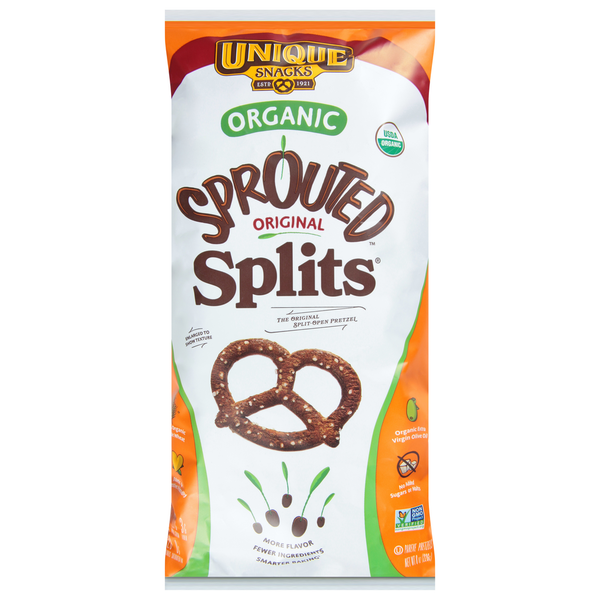 Pretzels Orgánicos Germinados Unique Snacks - Sabor Original