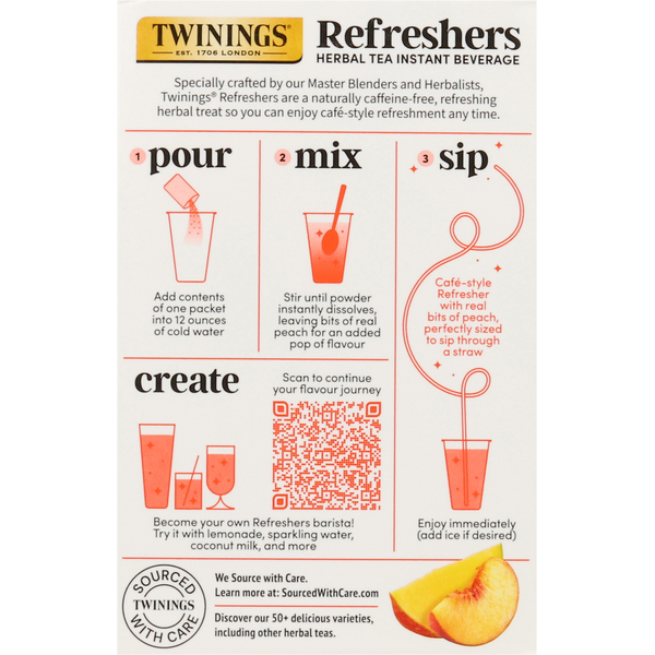 Twinings Refreshers Instant Peach Mango Herbal Tea