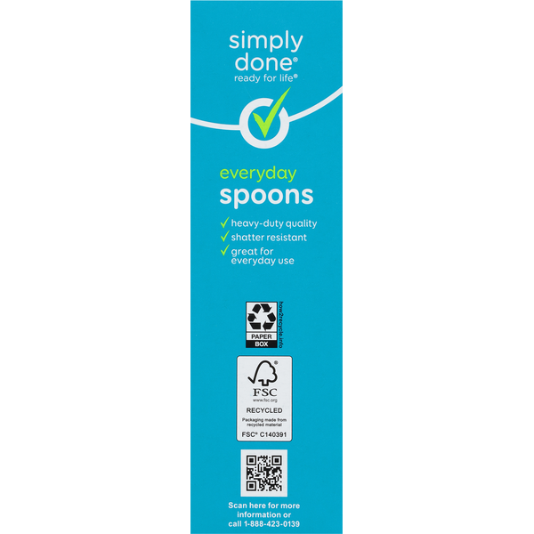 Simply Done Heavy Duty White Spoons